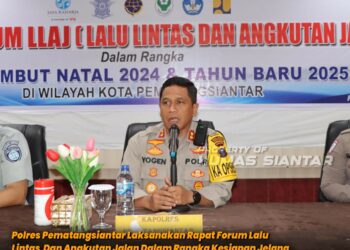 Kapolres Pematangsiantar Pimpin Rapat FLLAJ Kesiapan Jelang Nataru