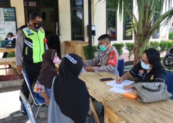 Kapolres Tebingtinggi Tinjau Pelaksanaan Vaksin  di Polres.