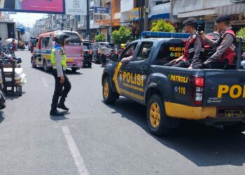 Tim I Pengurai Kemacetan Sat Samapta Polres Pematangsiantar Laksanakan Patroli.