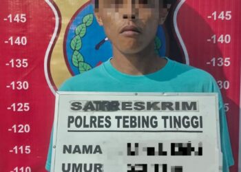 Pelaku Diamankan Polres Tebingtinggi.