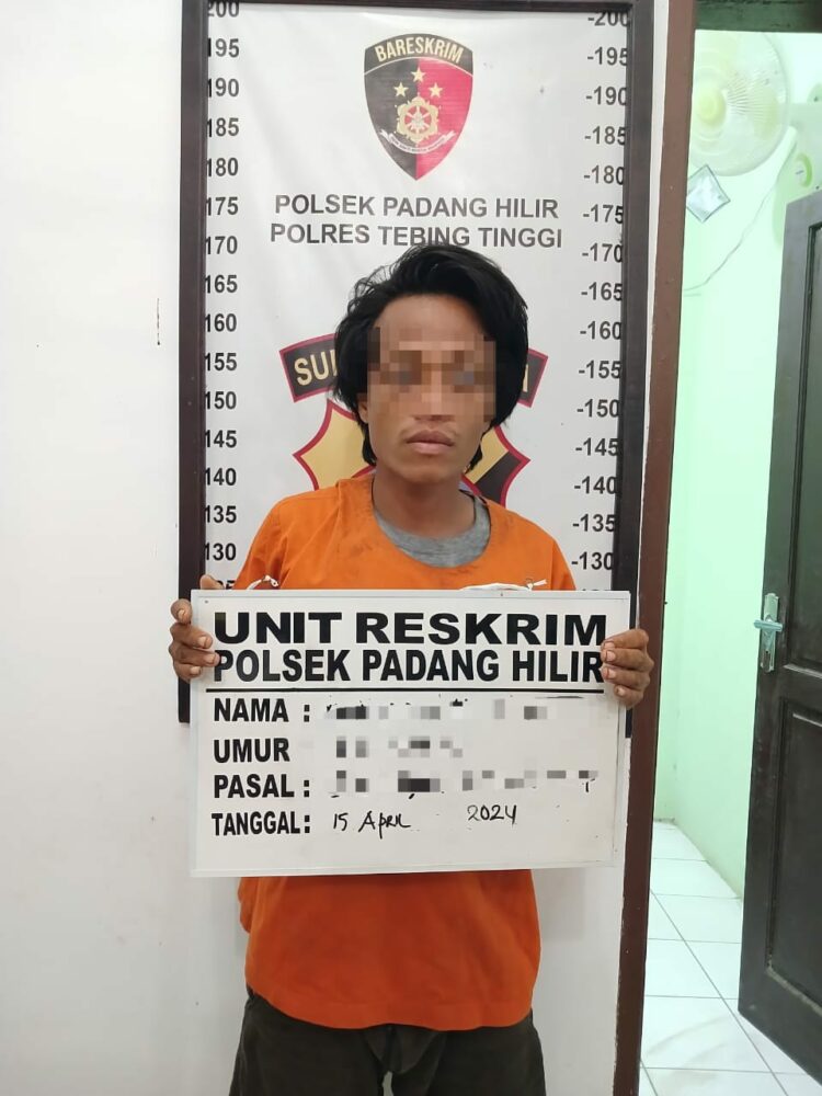 Pelaku Diamankan Polsek Padang Hilir.