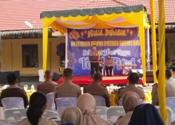 Keluarga Besar Polres Simalungun Gelar Halal Bihalal Idul Fitri 1445H di Pematang Raya.