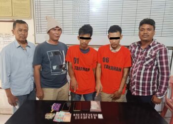 Tindakan Tegas Polsek Perdagangan Polres Simalungun, Penggerebekan Narkoba Berhasil Amankan Tiga Tersangka di Bandar Huluan.
