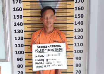Satu Orang Pria Miliki 7 Paket Sabu Berhasil Diringkus Sat Narkoba Polres Tebingtinggi.