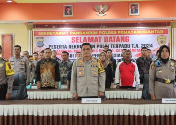 Penerimaan Seleksi Terpadu Polri Tahun 2024 Kapolres Pematangsiantar Pimpin Pengambilan Sumpah & Penandatanganan Fakta integritas.