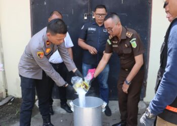 Pemusnahan Barang Bukti Sabu Seberat 1.433,89 Gram Menjadi Langkah Kompak Lawan Peredaran Narkotika.