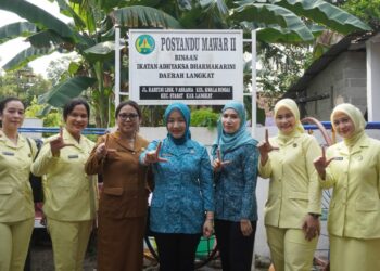 Tinjau Posyandu di Kecamatan Stabat, Ny. Uke Retno Faisal Hasrimy Beri Perhatian Khusus Pencegahan Stunting.