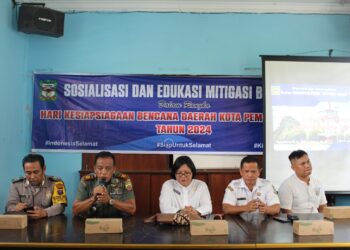 Polsek Siantar Barat Hadiri Sosialisasi & Edukasi Mitigasi Bencana.
