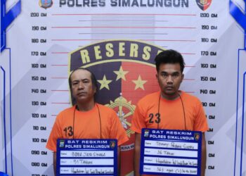 Jatanras Polres Simalungun Berhasil Bekuk Dua Pelaku Pencurian Besi Beton , Tidak Berkutik Saat Diamankan.