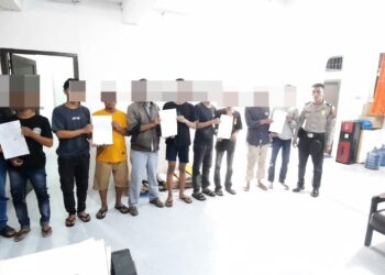 Sat Binmas Polres Pematangsiantar Lakukan Pembinaan Kepada Lima Bawa Sajam & Geng Motor.