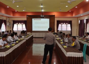 Polres Pematangsiantar Sambut Tim Bidkum Polda Sumut Sosialisasi PERKABA NO 1 TAHUN 2022.