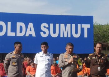 Polda Sumut Berhasil Turunkan 9,5 Persen Kejahatan Dengan Penindakan Narkotika.