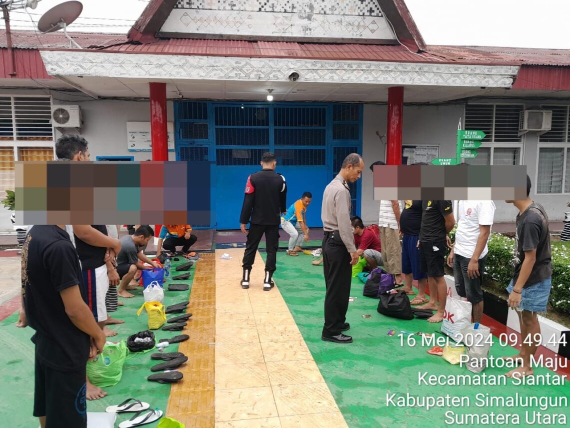 Polres Pematangsiantar Titipkan 18 Tahanan Ke Rutan Lapas Kelas llA P. Siantar.