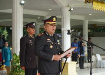 Kapolres Langkat Pimpin Upacara Harkitnas Ke -116.