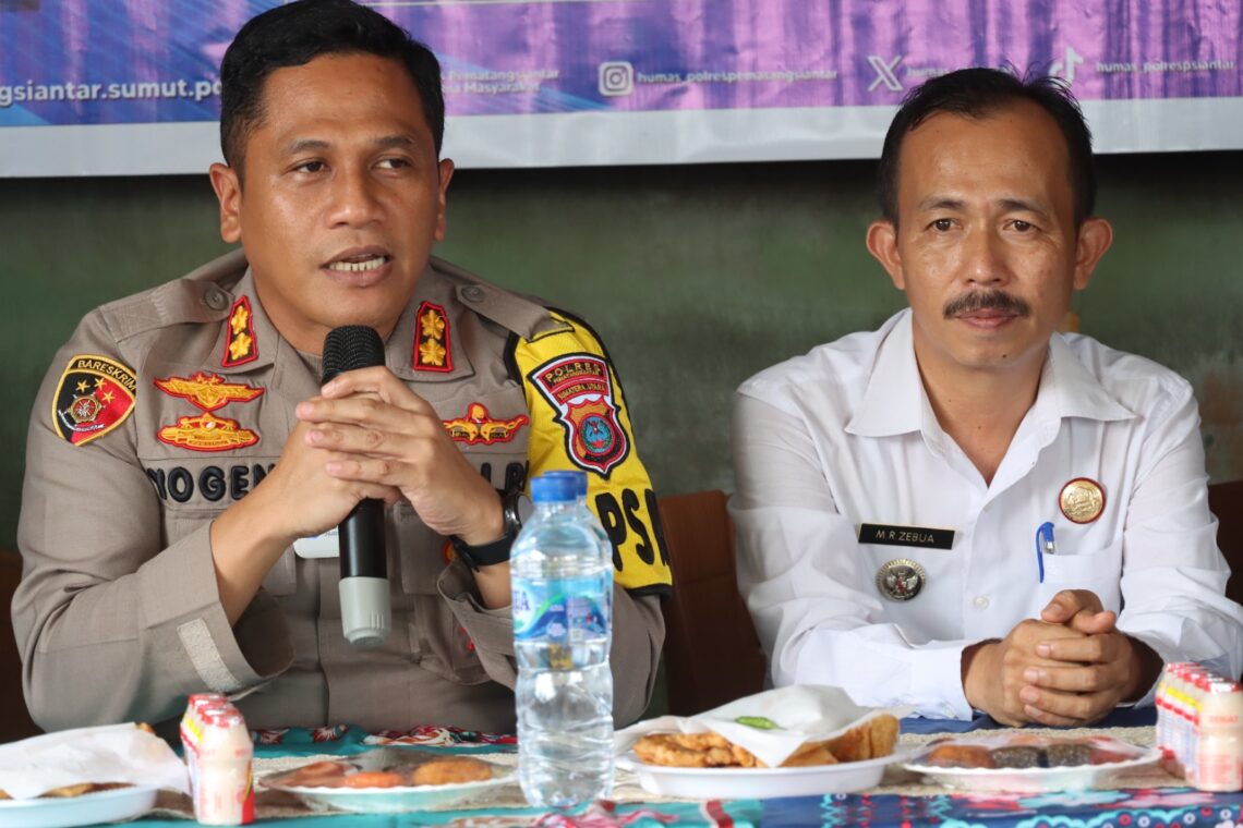 Kapolres Pematangsiantar Curhat Kamtibmas KOPI SIANTAR MAN Dengan Warga Kelurahan Tomuan.