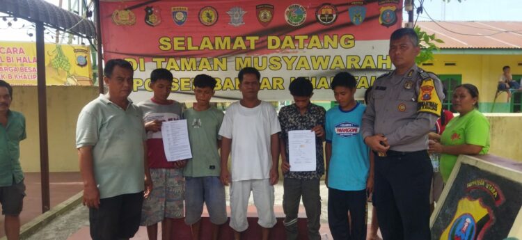 Polsek Bandar Khalifah Mediasi 4  Orang Remaja Yang Mencuri Kelapa Sawit Warga.