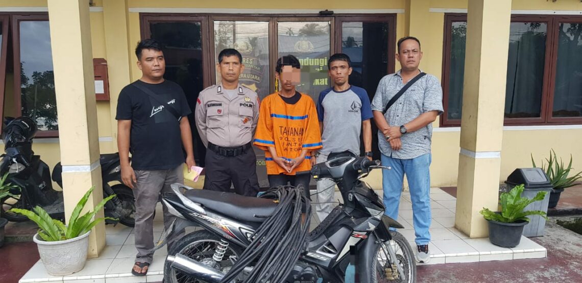 Polsek Siantar Martoba Tangkap Pencuri Kabel HUTR PLN & Satu Lagi Diburon.