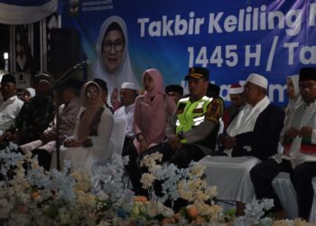 Kapolres Pematangsiantar Hadiri Pelepasan Takbir Keliling Sambut Hari Raya Idul Adha 1445 H.