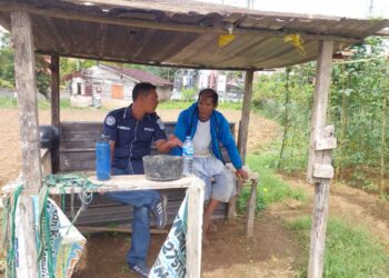 Sie Humas Polres Pematangsiantar Sambangi Warga Sampaikan Jangan Mudah Percaya Dengan Berita Hoaks.