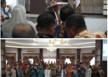 Wakili Pj. Bupati Langkat Sekda Amril Buka Rakor Implementasi Integrasi Layanan Primer Kabupaten Langkat.
