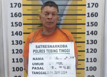 Pelaku Diamankan Polres Tebingtinggi.