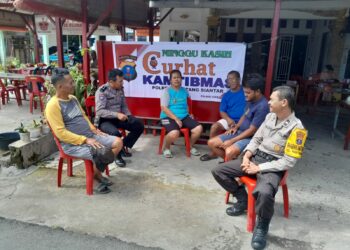 Polsek Siantar Selatan Laksanakan Minggu Kasih Curhat Kamtibmas di Kelurahan Kristen.