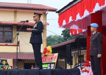 Kapolres Pematangsiantar Irup Hari Bhayangkara Ke - 78 Tahun 2024.