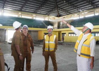 Pj Bupati Langkat Faisal Hasrimy Tinjau Persiapan Langkat Hadapi PON XII Aceh -Sumut 2024.