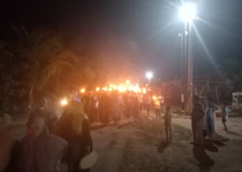 Polsek Perdagangan Amankan Pawai Obor Sambut Tahun Baru Islam 1 Muharram 1446 H.