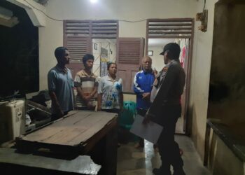 Polsek Perdagangan Resor Simalungun Laksanakan Patroli Dialogis Untuk Jaga Keamanan Malam Hari.