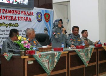 Wali Kota Pematangsiantar dr. Susanti Dewayani SpA Bimtek Satlinmas Pilkada Serentak 2024.