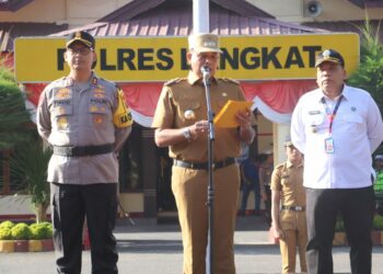 Polres Langkat Gelar Apel Operasi Patuh Toba 2024.