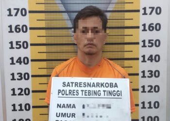 Pelaku Diamankan Polres Tebingtinggi.