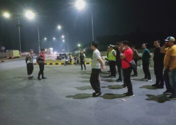 Polsek Serbelawan Resor Simalungun Gelar Patroli Skala Besar Untuk Menjaga Keamanan Malam Minggu.