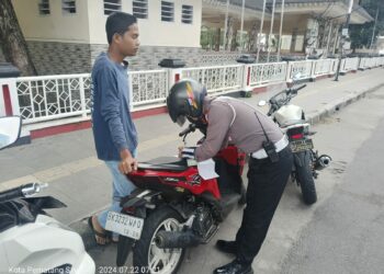 Ops Patuh Toba 2024, Polres Pematangsiantar Tindak Pengendara Kasat Mata.