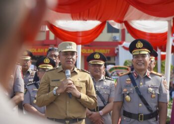 Pj. Bupati Langkat Faisal Hasrimy : Selamat Datang di Negeri Bertuah Pada Pembukaan Diktuba Polri Gel. II SPN Hinai.