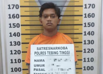 Pelaku Diamankan Polres Tebingtinggi.