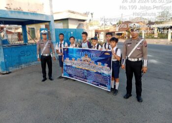 Ops Patuh Toba 2024, Satlantas Polres Pematangsiantar Sosialisasikan Kepada Pelajar.