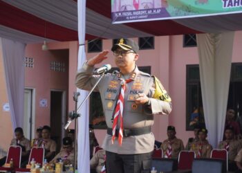 Kapolres Langkat AKBP David Triyo Prasojo Buka Perkemahan Pramuka : Membentuk Generasi Berkarakter & Mandiri.