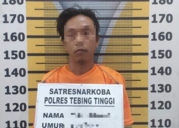 Pelaku Diamankan Polres Tebingtinggi.