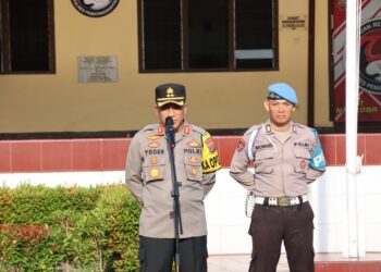 Apel Jam Pimpinan ,;Kapolres Pematangsiantar Tekankan Pelaksanaan Kegiatan PON XXI Nantinya Berjalan Dengan Kondusif.