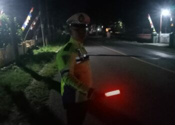 Sat Lantas Polres Simalungun Amankan Arus Lalu Lintas di Hari Libur.