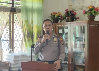 Kapolsek Tanah Jawa Hadiri Peletakan Batu Pertama Kantor MUI Tanah Jawa.