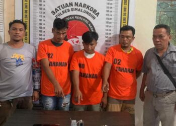 Polsek Tanah Jawa Resor Simalungun Berhasil Tangkap Tiga Tersangka Penyalahgunaan Narkoba di Afdeling IV Kebun Marihat.