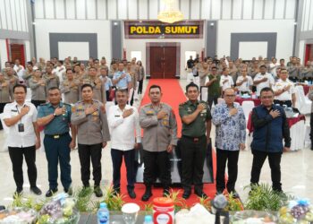 Kapolres Simalungun Mengikuti Rakor Lintas Sektoral Operasi Mantap Praja Toba 2024 Untuk Pengamanan Pilkada Serentak di Wilayah Sumut.