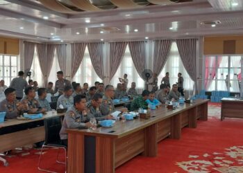 Polres Pematangsiantar Hadiri Rakor Awal Pelaksanaan Kirab Api PON XXI 2024.