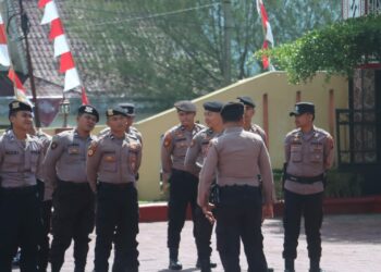 Personel Polres Simalungun Laksanakan Latihan DALMAS Untuk Persiapan Pengamanan Pilkada 2024.