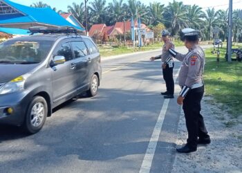 Sat Lantas Polres Simalungun Gelar Pengaturan Lalulintas Sore Hari, Tekan Pelanggaran & Kecelakaan.