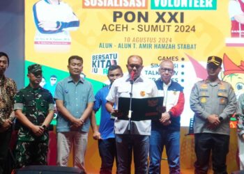 Pj. Bupati Langkat Faisal Hasrimy Ajak Masyarakat Sukseskan PON XXI Aceh -Sumut 2024 Melalui Peran Aktif Sebagai Volunteer.