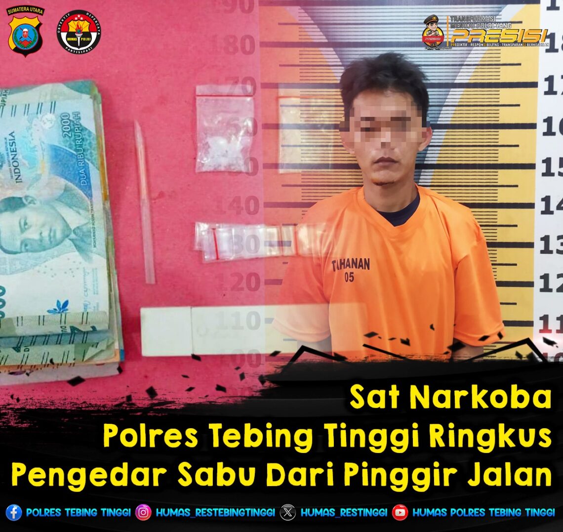Pelaku Diamankan Polres Tebingtinggi.
